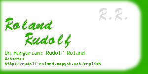 roland rudolf business card